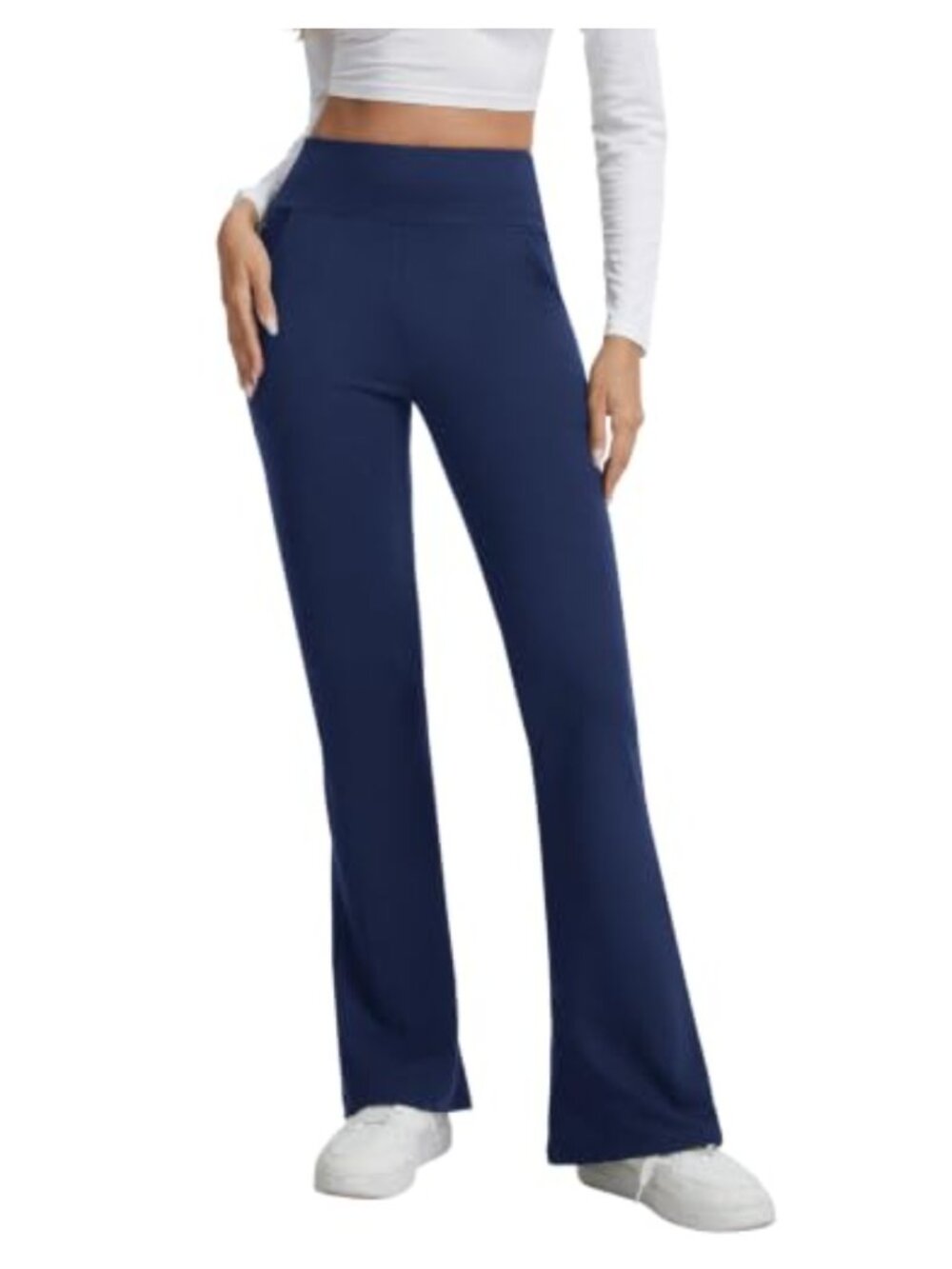 Fleece Lined High Waist Flare Leggings Thermal Winter Pants